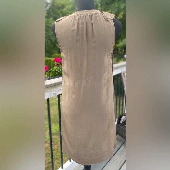 Loft 100% Silk Dress - size XS - Taupe - Picture 4 of 8